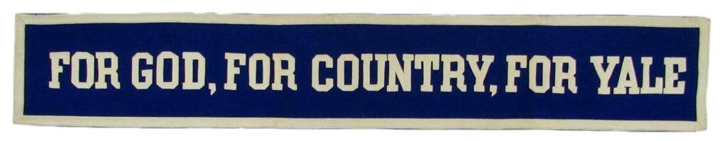 Vintage Signed Yale Ivy League Football Banner 36x6 Blue Felt 1930s: Vintage Signed Yale Ivy League Football Banner 36x6 Blue Felt 1930s Celebrate your love for Yale with this original vintage pennant from the 1930s-40s. This striking blue felt banner, measuring 36x6 i