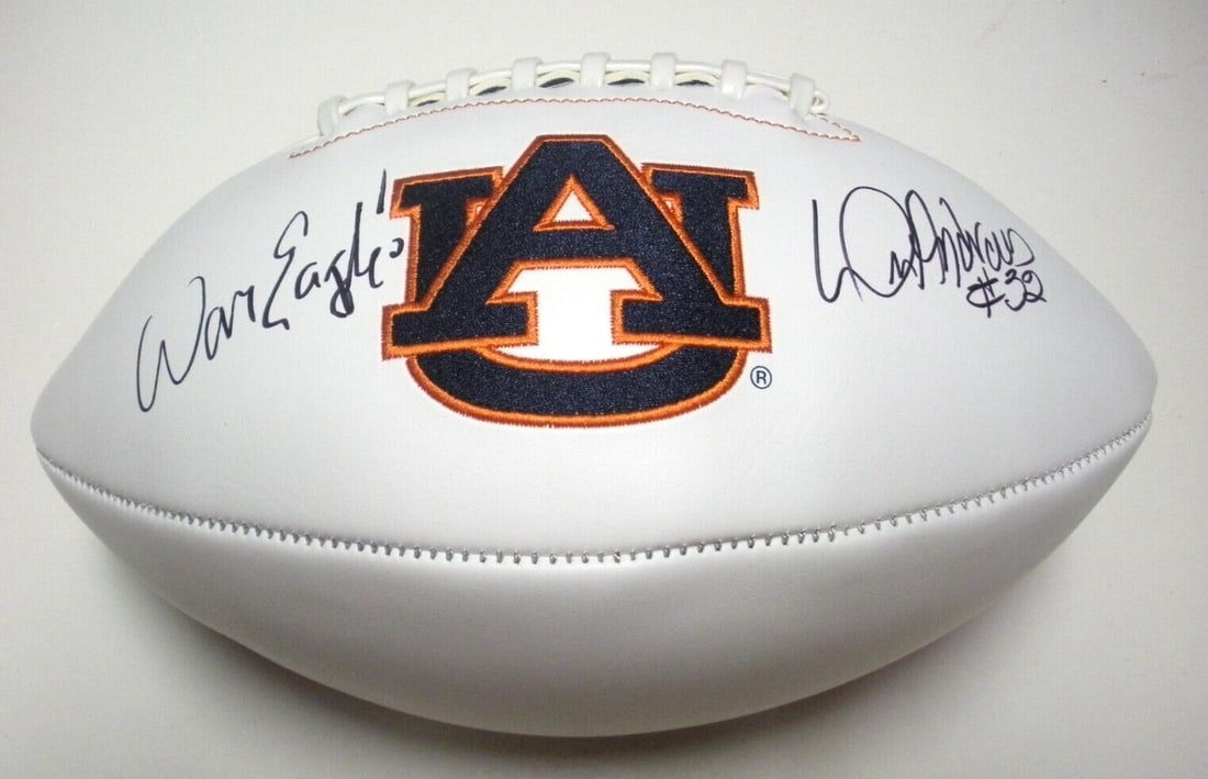 William Andrews Signed Auburn Tigers Football with COA: William Andrews Signed Auburn Tigers Football with COA This is a pre-owned football signed by William Andrews, showcasing the iconic Auburn Tigers War Eagle branding. The item comes with a Certificate