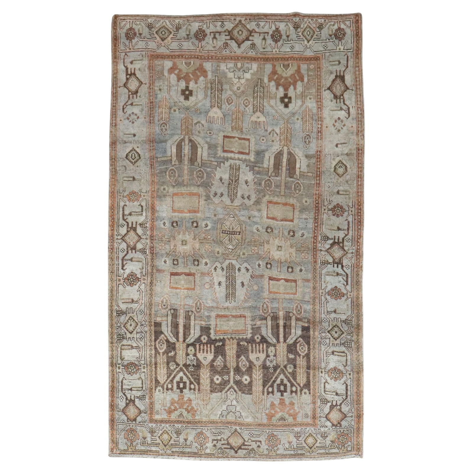 Persian Bidjar Tribal Accent Rug Early 20th Century 49 x 86 in: Persian Bidjar Tribal Accent Rug Early 20th Century 49 x 86 in This exquisite Persian Antique Bidjar Accent Tribal Rug showcases a stunning blend of traditional craftsmanship and timeless design. Hand