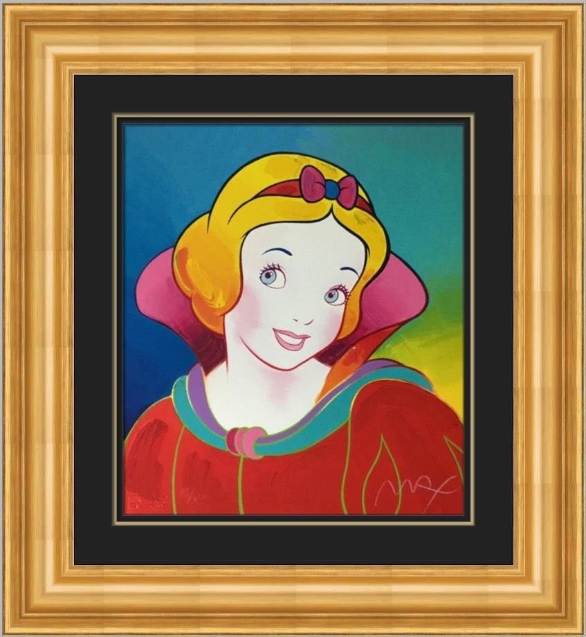 Peter Max Signed Numbered Snow White Serigraph Limited Edition Framed Art: Peter Max Signed Numbered Snow White Serigraph Limited Edition Framed Art This striking serigraph by renowned artist Peter Max features the beloved character Snow White from Disney. Signed and numbere