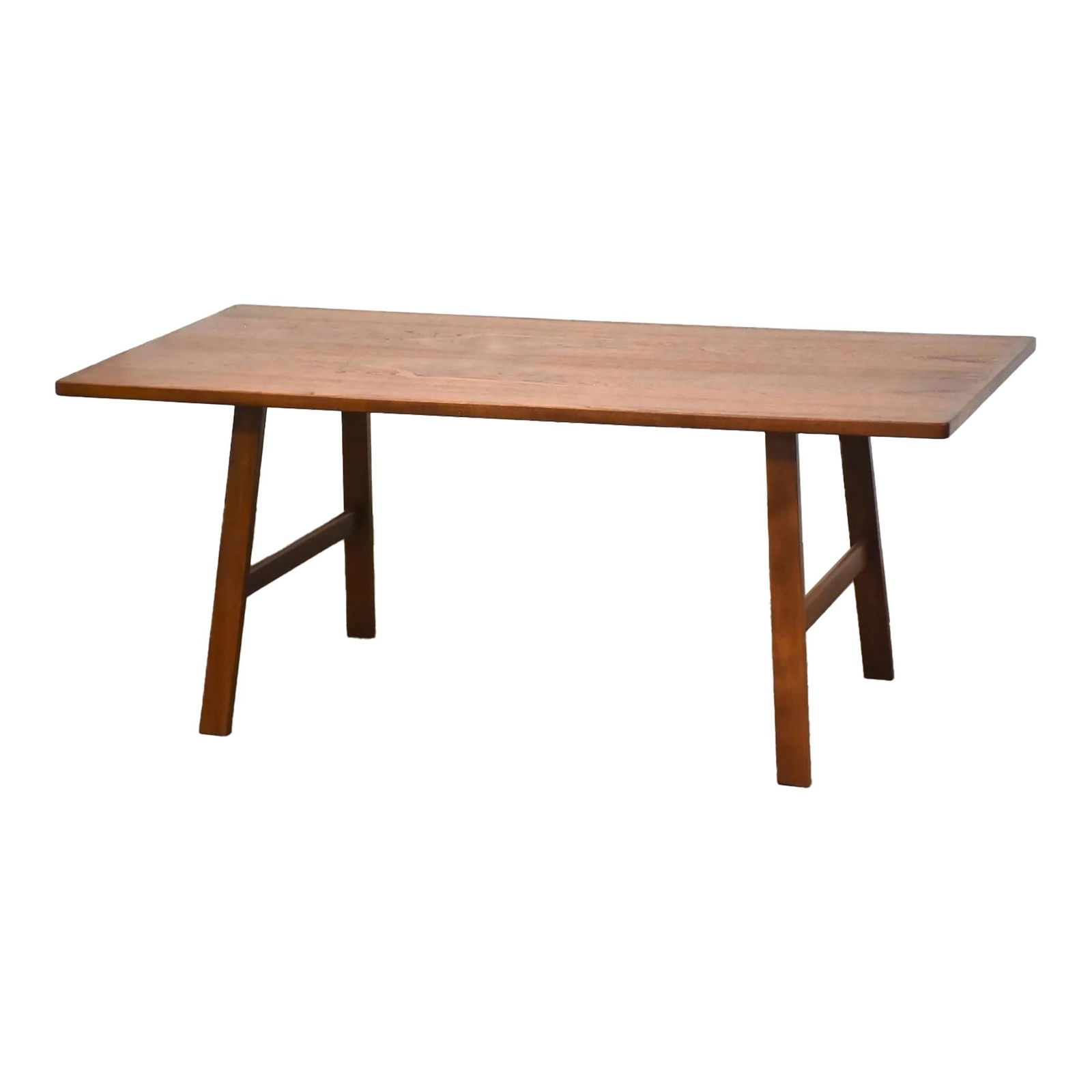 1960s Danish Modern Teak Dining Table by International Design Group: 1960s Danish Modern Teak Dining Table by International Design Group This exquisite mid-century modern dining table or desk showcases a beautiful teak wood construction by International Design Group, c