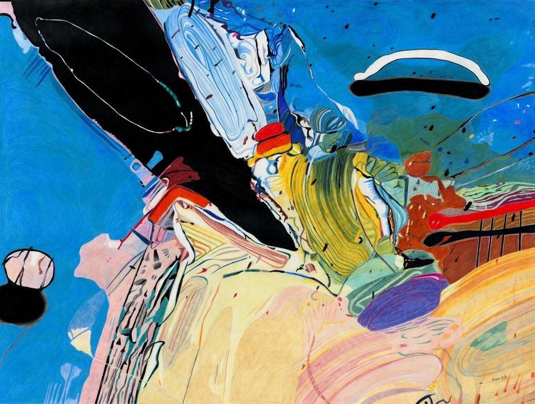 Yoram Katz Evolution 2 Framed Abstract Painting 34 x 45 Inch: Yoram Katz Evolution 2 Framed Abstract Painting 34 x 45 Inch "Evolution 2" is a stunning abstract painting framed and created by artist Yoram Katz in 2008. This captivating piece measures 34 inches in