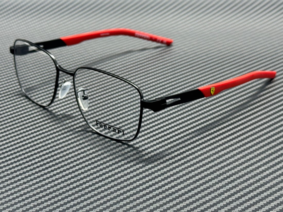 FERRARI FZ7012D 101 Matte Black 55mm Eyeglasses with Spring Hinges: FERRARI FZ7012D 101 Matte Black 55mm Eyeglasses with Spring Hinges Discover the sleek elegance of Ferrari FZ7012D 101 Matte Black Men's Eyeglasses. These stylish eyeglasses are crafted with a matte bl