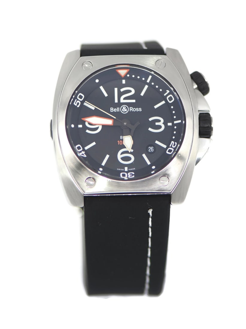 Bell & Ross BR02-20S Diver Watch Stainless Steel 44mm Automatic: Bell & Ross BR02-20S Diver Watch Stainless Steel 44mm Automatic Experience the precision and style of the Bell & Ross BR02-20S Diver Stainless Steel Watch. This exceptional wristwatch features a robus