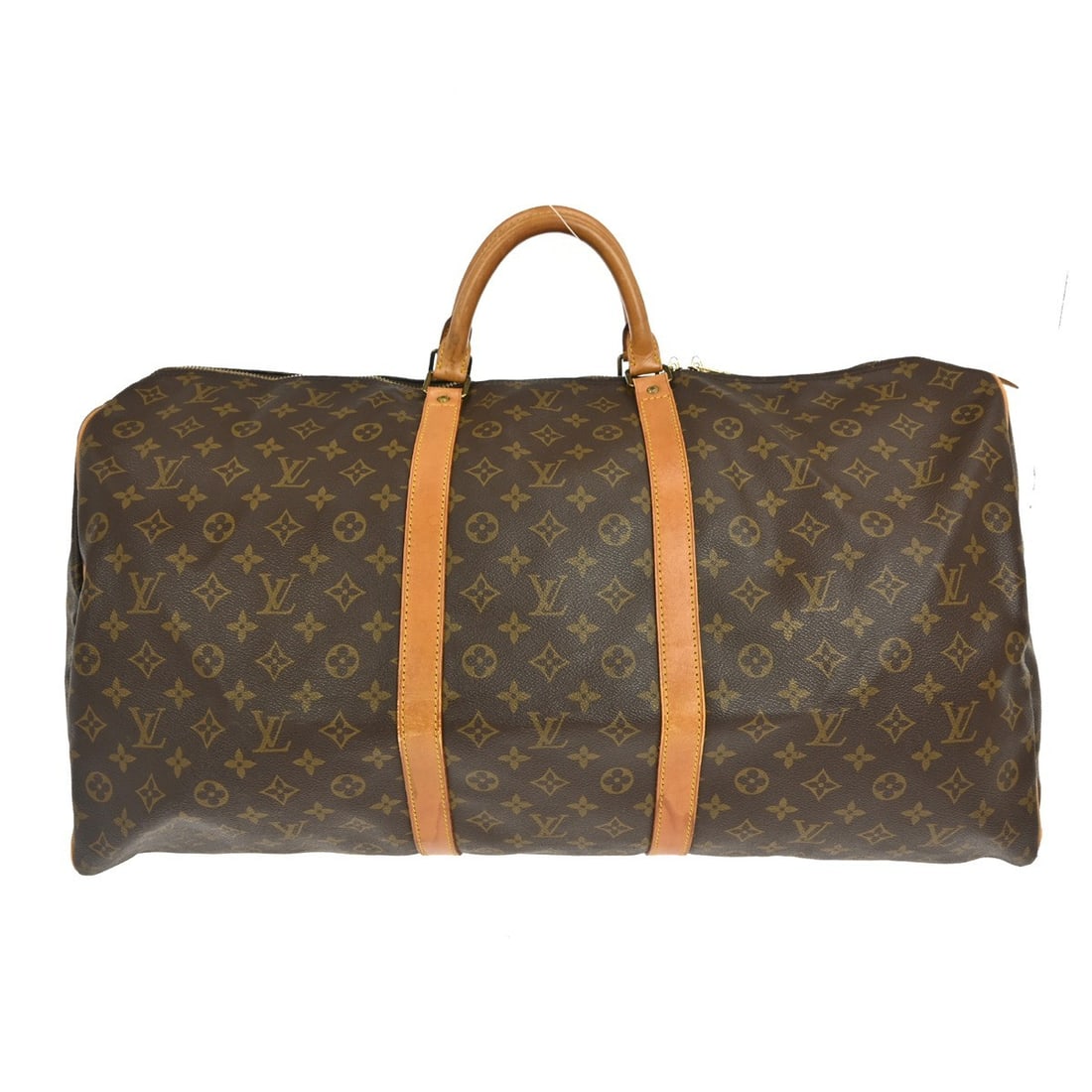 Louis Vuitton Keepall 60 Monogram Travel Handbag Duffle Bag: Louis Vuitton Keepall 60 Monogram Travel Handbag Duffle Bag Presenting the iconic Louis Vuitton Keepall 60 Travel Handbag, a luxurious and spacious duffle bag crafted from exquisite monogram canvas le
