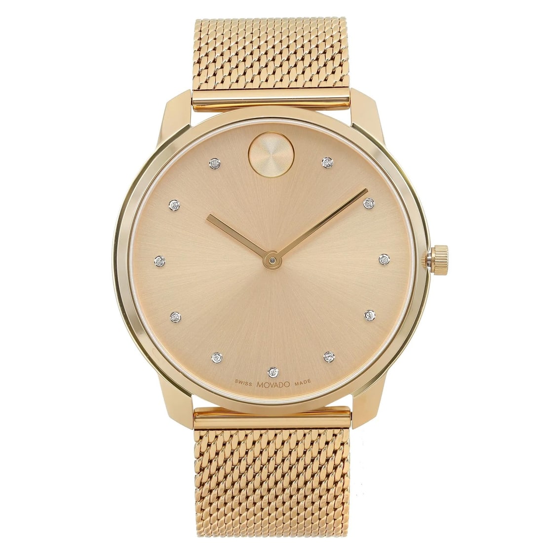 Movado Bold Evolution 42mm Gold Tone Quartz Men's Watch 3600903: Movado Bold Evolution 42mm Gold Tone Quartz Men's Watch 3600903 Experience timeless elegance with the Movado Bold Evolution wristwatch. This stunning timepiece features a luxurious gold-tone stainless