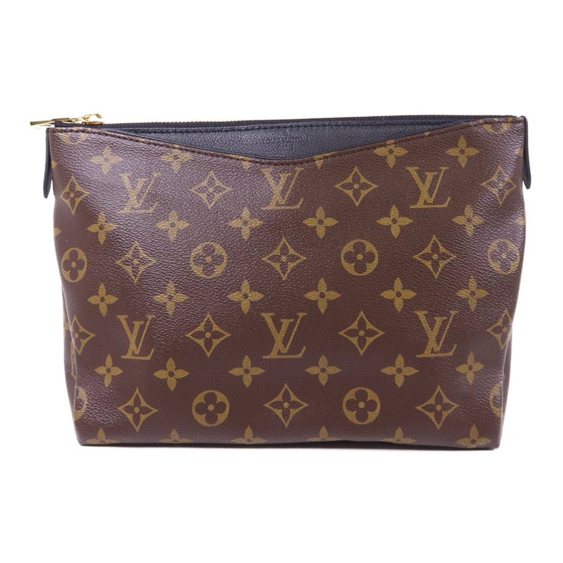 LOUIS VUITTON Pallas Beauty Case Pouch M64124 Monogram Brown GHW: LOUIS VUITTON Pallas Beauty Case Pouch M64124 Monogram Brown GHW Introducing the elegant Louis Vuitton Pallas Beauty Case Pouch, crafted from premium PVC coated canvas in a rich brown hue. This versat
