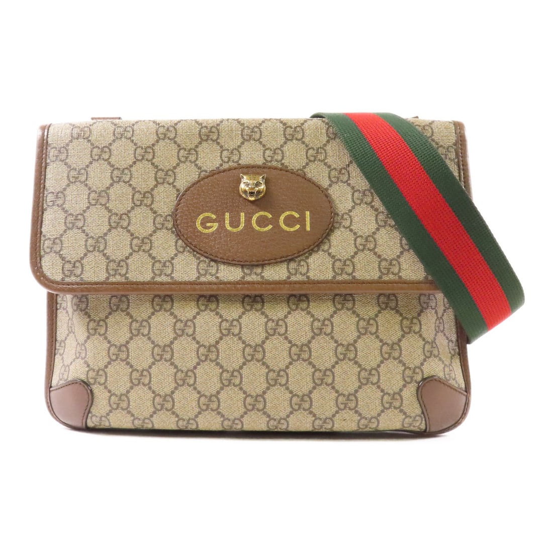 GUCCI Neo Vintage Medium Messenger Bag Brown PVC Coated Canvas: GUCCI Neo Vintage Medium Messenger Bag Brown PVC Coated Canvas This GUCCI Neo Vintage Medium Messenger Bag is a stylish and functional accessory made from durable PVC coated canvas in a rich brown col