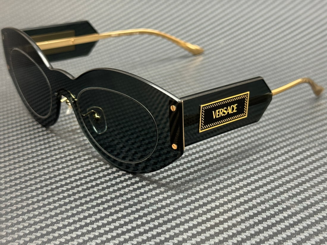 Versace VE2276 100287 Dark Grey Women's Sunglasses with Authenticity Certificate: Versace VE2276 100287 Dark Grey Women's Sunglasses with Authenticity Certificate Elevate your eyewear collection with these stunning Versace VE2276 sunglasses. Featuring a sophisticated dark grey fram