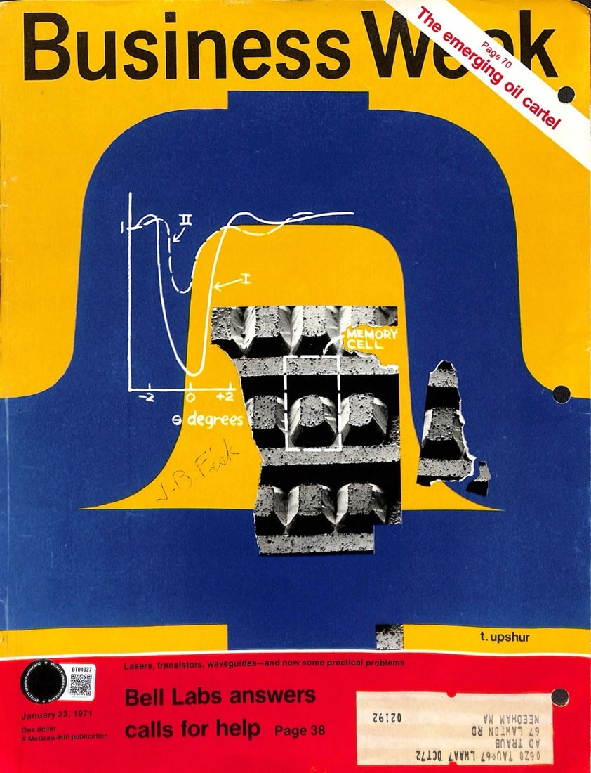 James Brown Fisk Signed Business Week Cover Beckett Certified: James Brown Fisk Signed Business Week Cover Beckett Certified This is an original Business Week magazine cover from January 23, 1971, hand-signed by renowned businessman and economist J.B. Fisk in bla