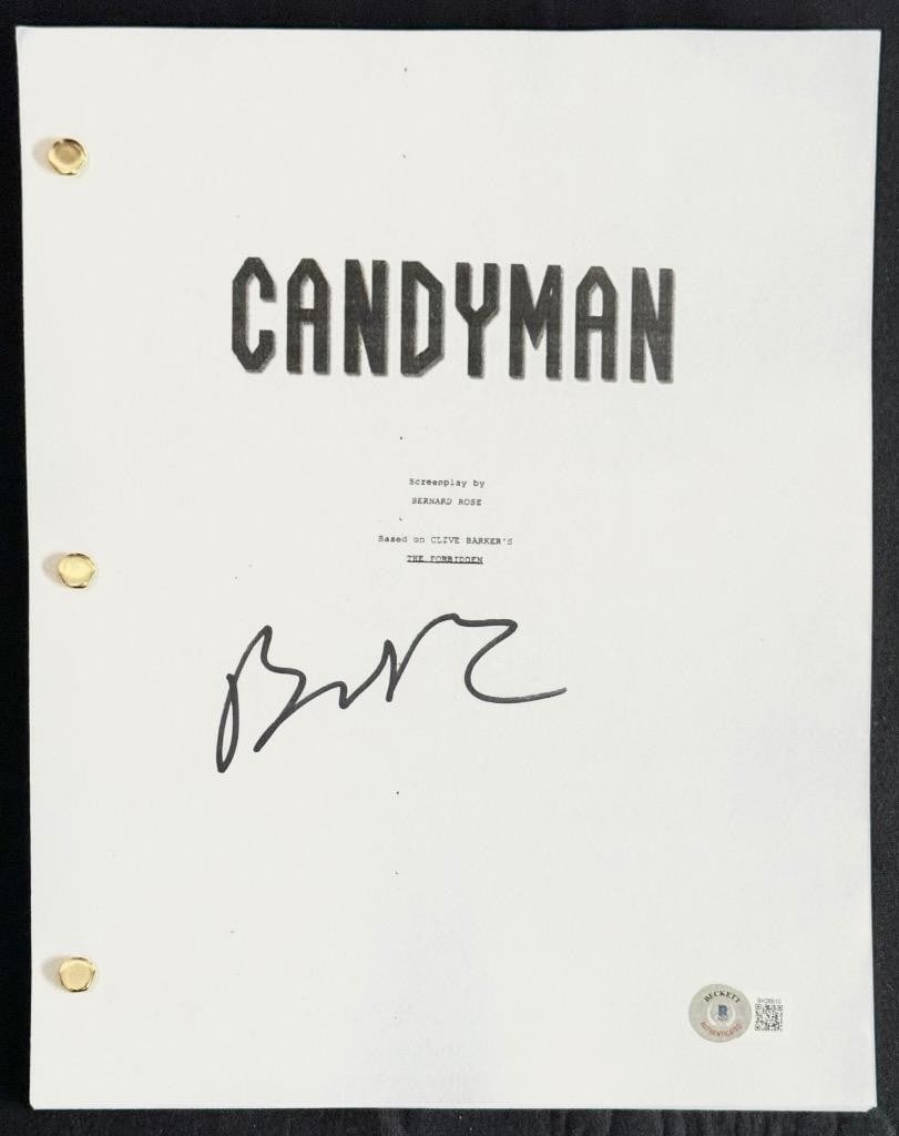 Bernard Rose Signed Candyman Movie Script Beckett Certified (1 of 3)
