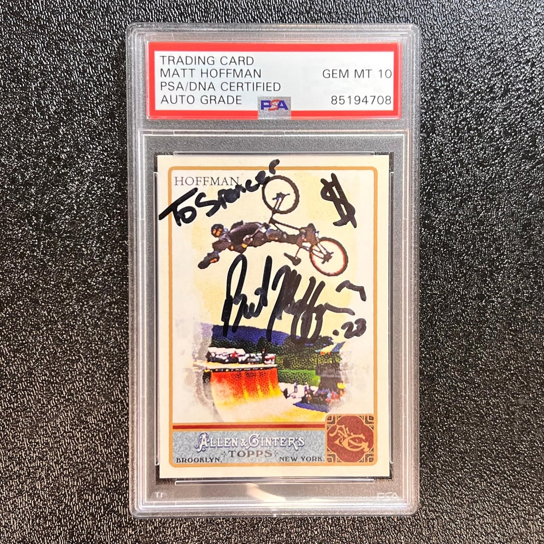 2011 Topps Mat Hoffman Signed Card PSA AUTO 10 BMX: 2011 Topps Mat Hoffman Signed Card PSA AUTO 10 BMX This listing features a 2011 Topps #83 Allen & Ginter's Mat Hoffman signed card. The autograph of BMX legend Mat Hoffman has been authenticated by PS
