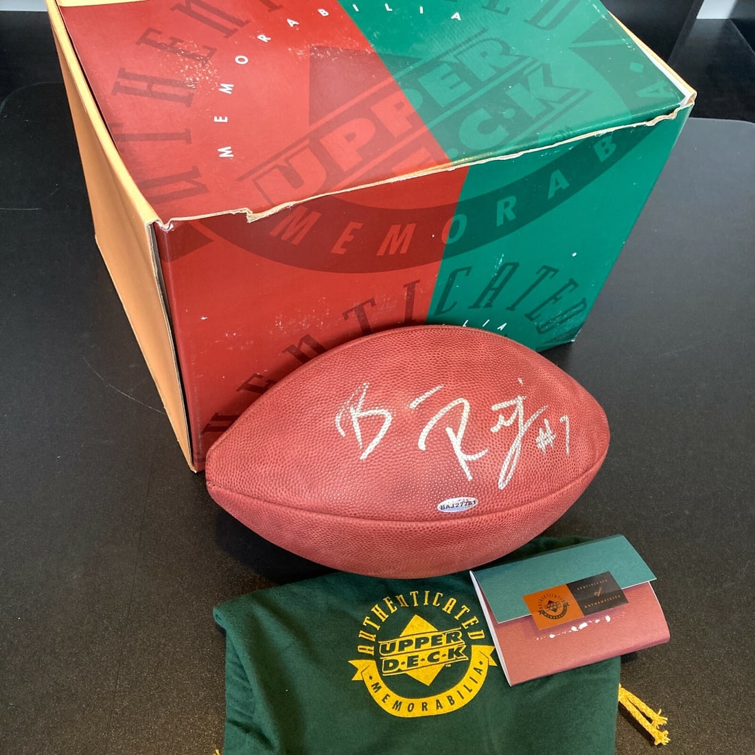 Ben Roethlisberger Rookie Signed Wilson NFL Football with Upper Deck COA: Ben Roethlisberger Rookie Signed Wilson NFL Football with Upper Deck COA This is a pre-owned Wilson NFL Game Football, signed by Ben Roethlisberger during his rookie season. Included with the ball is