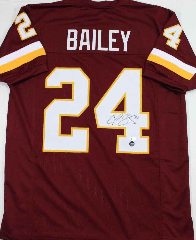 Champ Bailey Signed Maroon Jersey Beckett Authenticated: Champ Bailey Signed Maroon Jersey Beckett Authenticated Showcase your support for Champ Bailey with this authentic maroon pro style jersey, featuring a striking design that pays tribute to the legenda