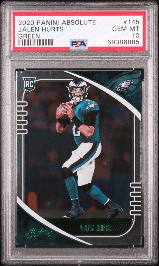 2020 Panini Absolute Jalen Hurts Rookie Card PSA 10 NFL Authentic (1 of 2)
