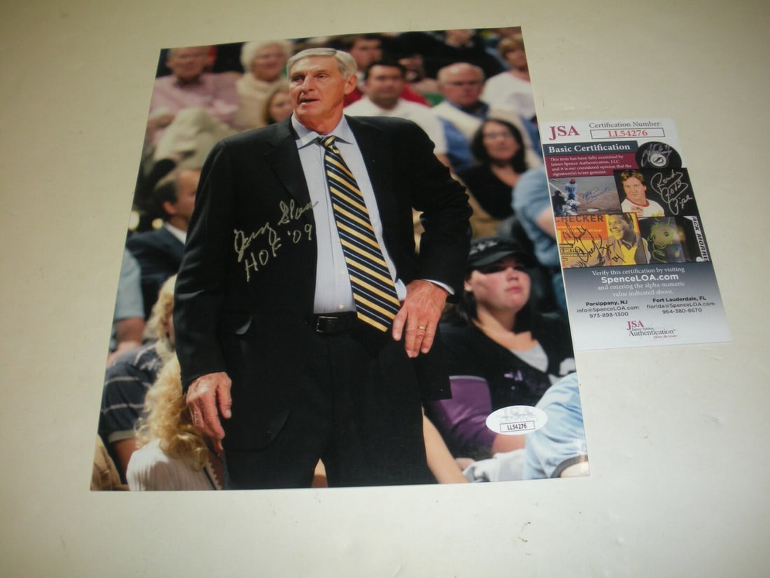 Jery Sloan Signed 8x10 Photo Chicago Bulls Utah Jazz JSA COA: Jery Sloan Signed 8x10 Photo Chicago Bulls Utah Jazz JSA COA This original 8x10 photo features Jery Sloan, the renowned basketball coach known for his time with the Chicago Bulls and Utah Jazz. It is
