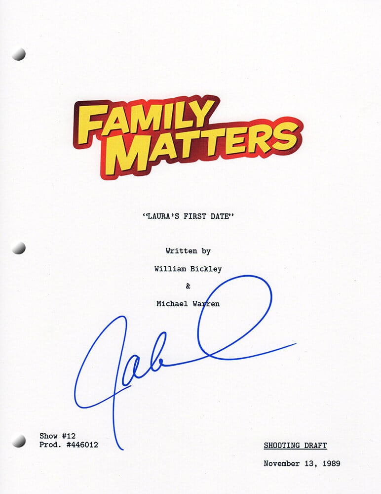 Jaleel White Signed Family Matters Script Cover Laura's First Date COA (1 of 1)