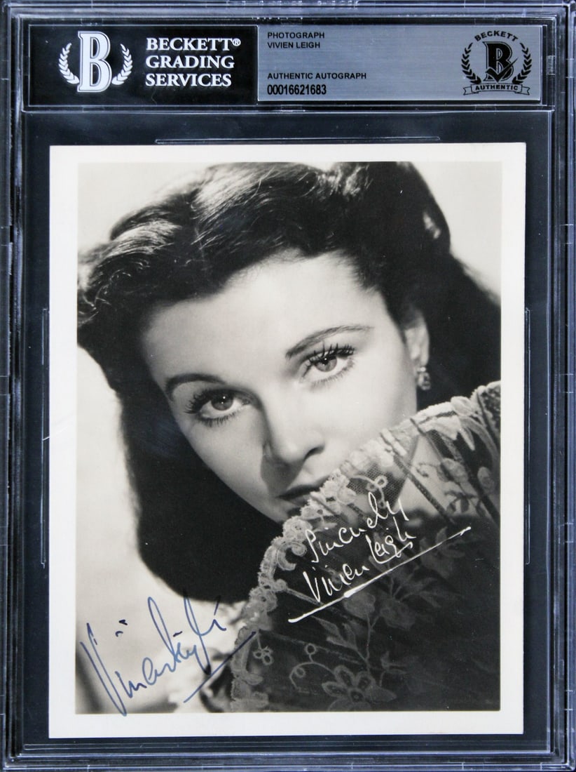 Vivien Leigh Signed 5x7 Photo Gone with the Wind Beckett Authenticated (1 of 5)