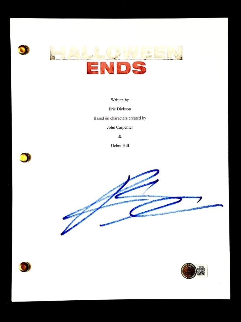 Rohan Campbell Autographed Halloween Ends Movie Script Beckett Authenticated (1 of 3)