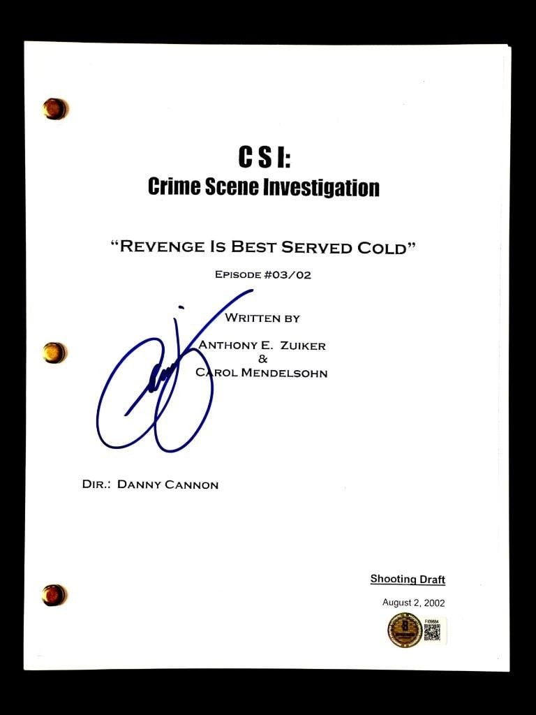 Paul Guilfoyle Autographed CSI Pilot Script Beckett Authenticated (1 of 3)