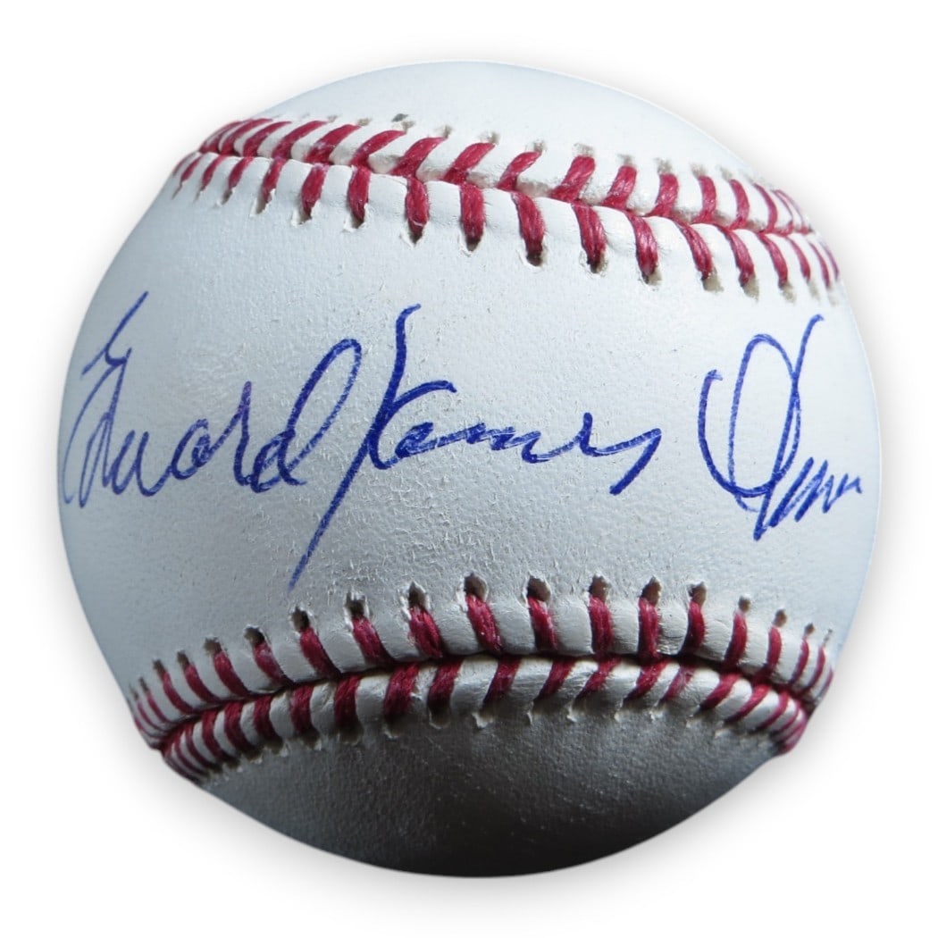 Edward James Olmos Signed Baseball Stand and Deliver JSA Authenticated: Edward James Olmos Signed Baseball Stand and Deliver JSA Authenticated This is an authentic autographed baseball by Edward James Olmos, known for his compelling performances in film and television. Th