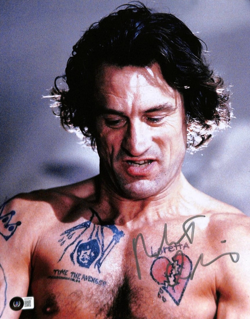 Robert De Niro Signed 11x14 Cape Fear Photo Beckett Certified: Robert De Niro Signed 11x14 Cape Fear Photo Beckett Certified This stunning 11x14 photograph features Robert De Niro in his iconic role as Max Cady from the movie Cape Fear. The photograph is autograp