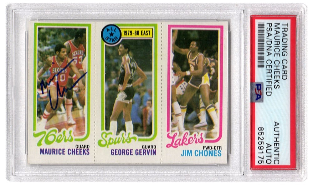 Maurice Cheeks Signed 1980-81 Topps Rookie Card #178 PSA Encapsulated (1 of 2)