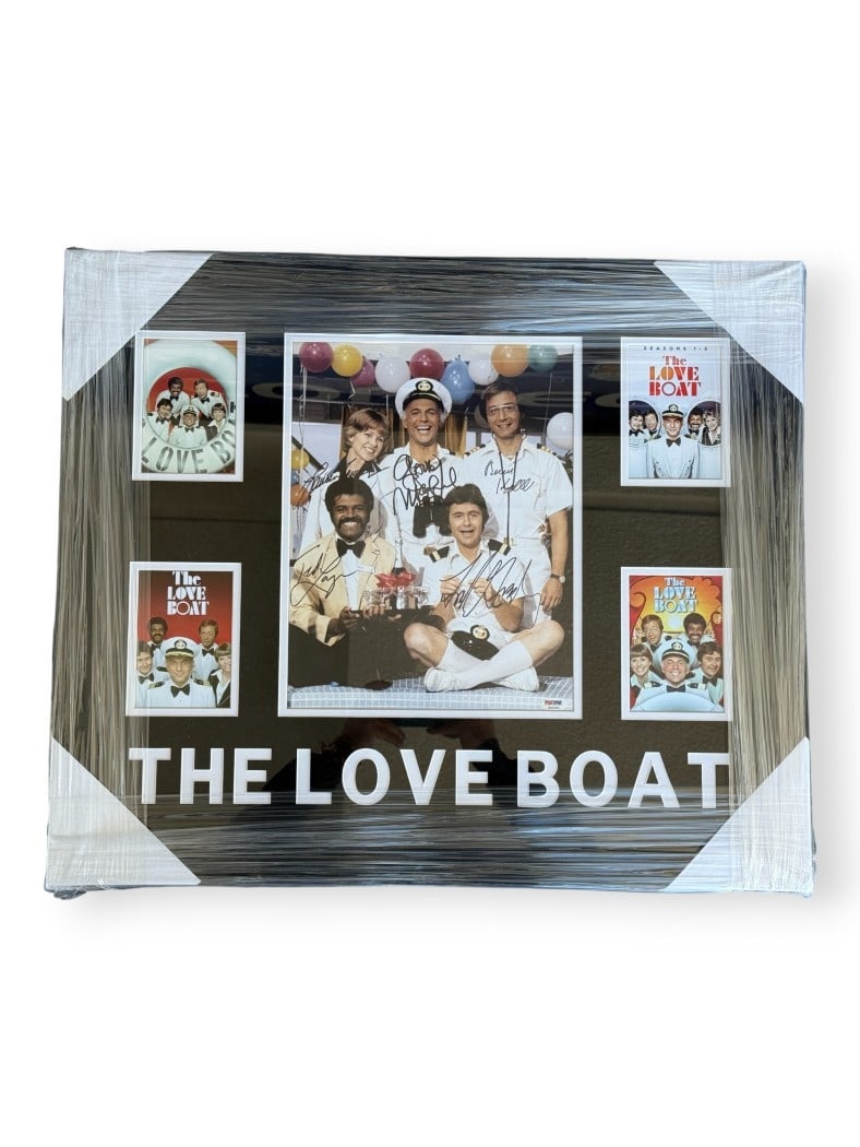 The Love Boat Framed Signed Photo JSA Authenticated Cast: The Love Boat Framed Signed Photo JSA Authenticated Cast Celebrate the nostalgia of classic television with this signed cast photo from 'The Love Boat.' This original photograph features the autograph