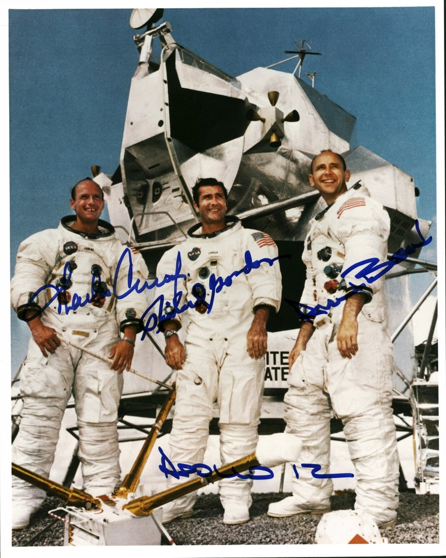 Apollo 12 Crew Signed 8x10 Photo by Conrad Gordon Bean Beckett COA (1 of 2)