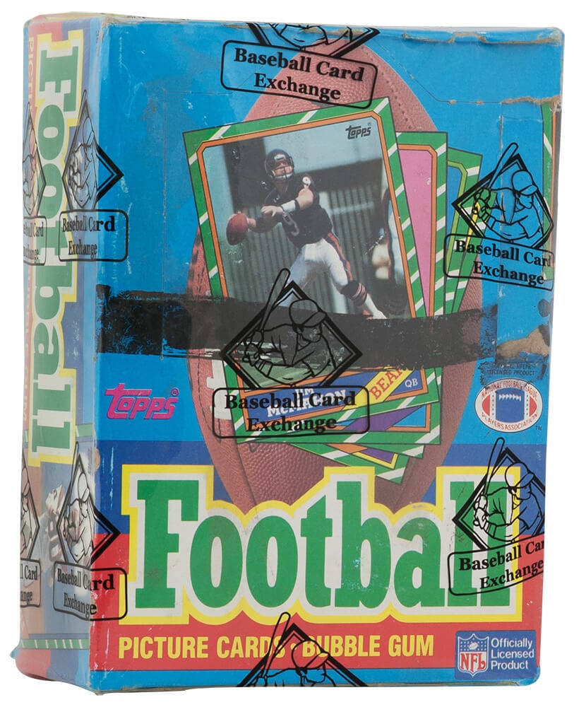 1986 Topps Football Wax Box BBCE Sealed 36 Packs Jerry Rice Steve Young Potential (1 of 2)