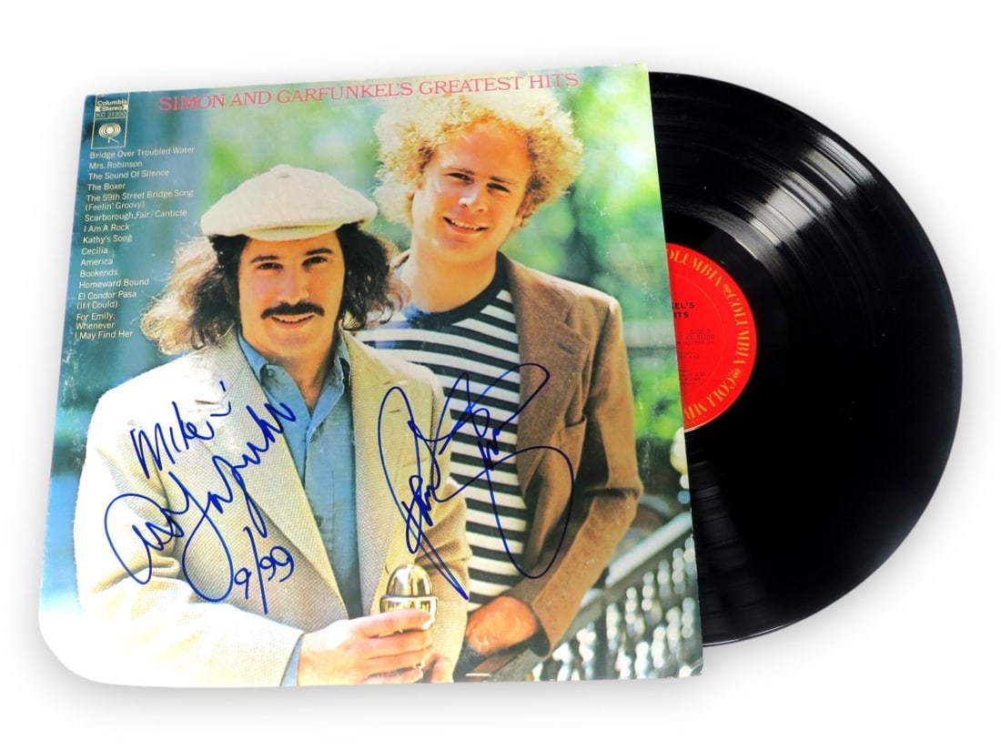 Paul Simon Art Garfunkel Signed Album Cover Authenticated by BAS (1 of 4)