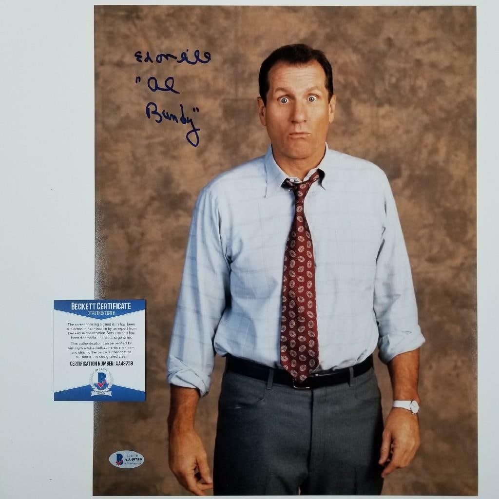 Ed O'Neill Signed Al Bundy 11x14 Photo Married With Children BAS COA: Ed O'Neill Signed Al Bundy 11x14 Photo Married With Children BAS COA This is an 11x14 inch photograph signed by Ed O'Neill, famously known for his role as Al Bundy in the classic television series "Ma