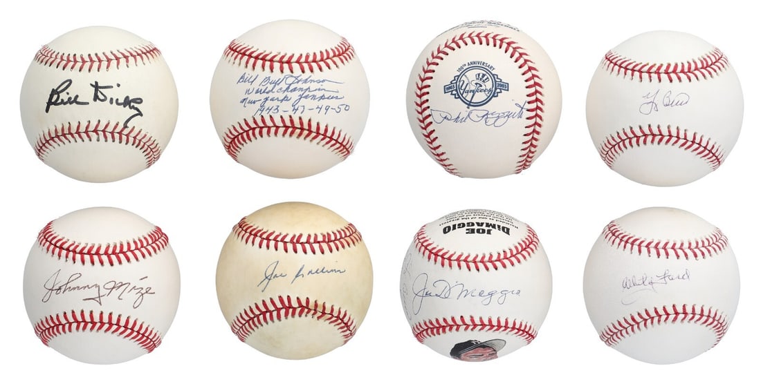 1950 New York Yankees Signed Baseball Collection 35 Balls JSA COA (1 of 18)