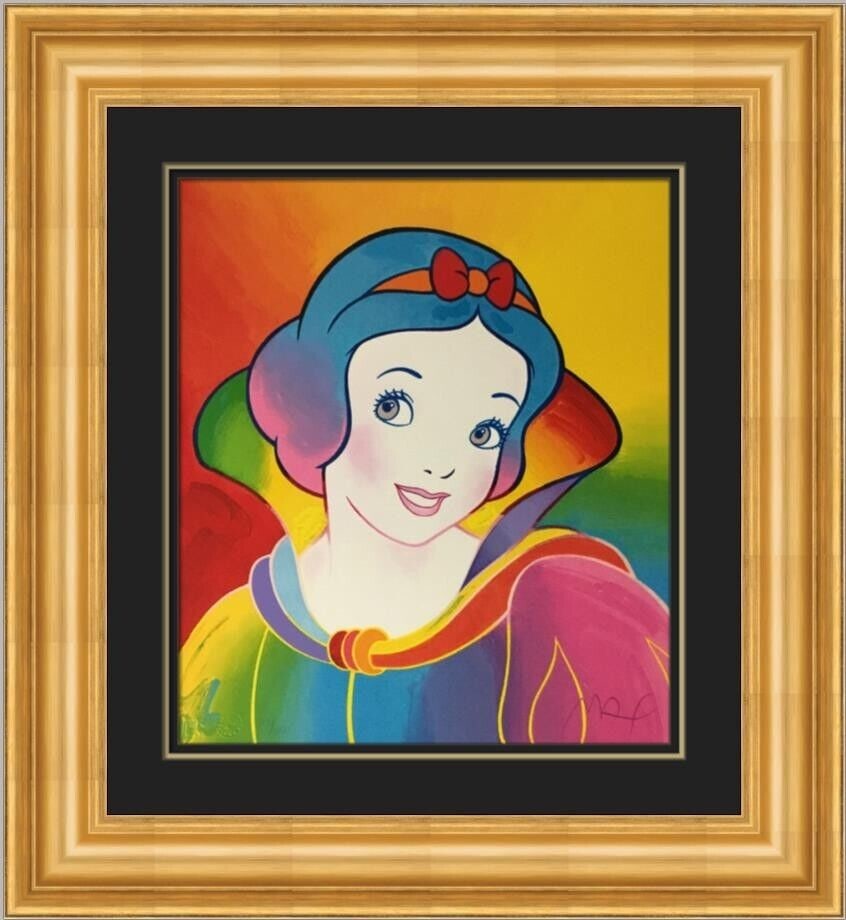 Peter Max Signed Limited Edition Serigraph Snow White Disney Suite Framed 1994: Peter Max Signed Limited Edition Serigraph Snow White Disney Suite Framed 1994 This stunning serigraph titled "Snow White Disney Suite" by renowned artist Peter Max is a limited edition print, signed