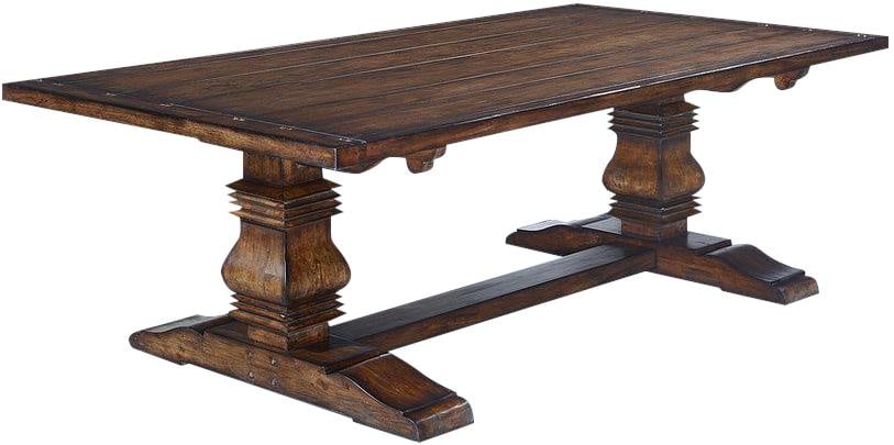Tuscan Harvest Rustic Pecan Wood Dining Table Seats 8 (1 of 4)