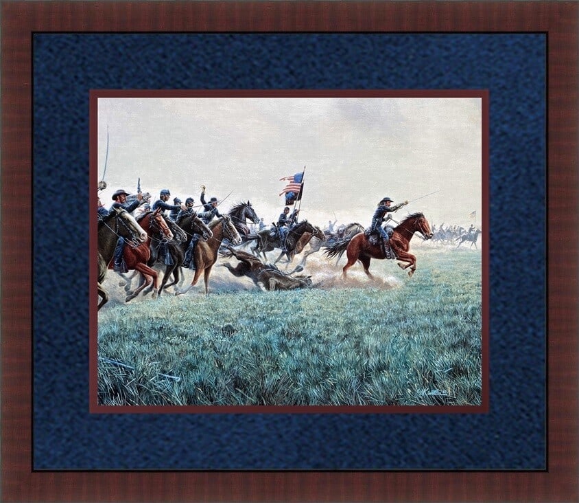 Mort Kunstler Civil War Print Keep to Your Sabers Men Custom Framed 16 x 19 (1 of 2)