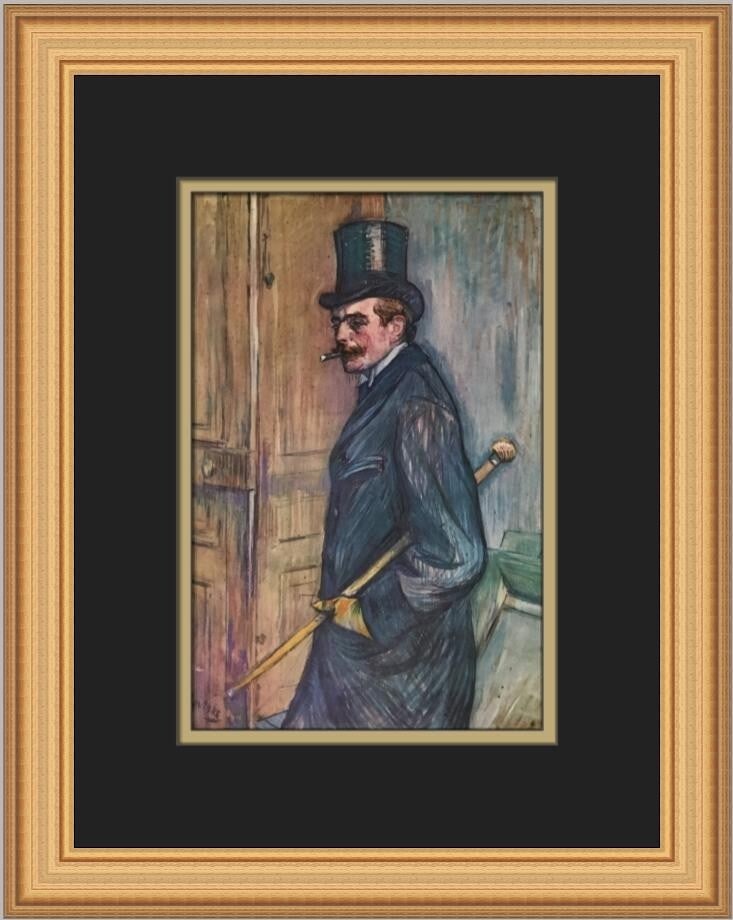 Henri de Toulouse-Lautrec Portrait of Louis Pascal Custom Framed Print 1986 (1 of 2)
