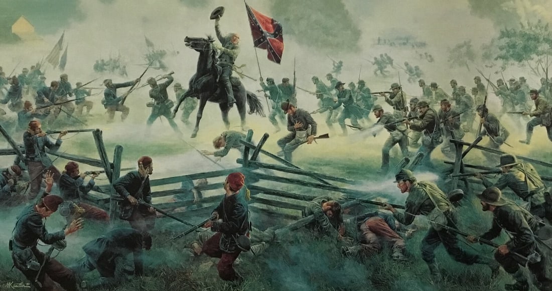 Mort Kunstler The Grandest Charge Ever Seen Custom Framed Civil War Print (1 of 1)