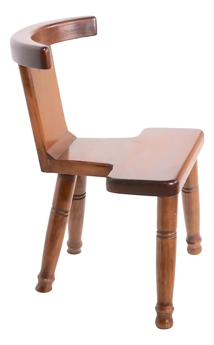 William Fetner Rustic Cockfighting Chair 1960s Handmade Wood (1 of 9)