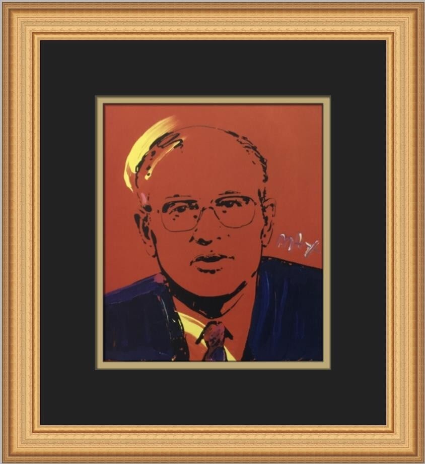 Peter Max Gorby in Red Custom Framed Pop Art Print 13x13: Peter Max Gorby in Red Custom Framed Pop Art Print 13x13 Introducing the striking "Gorby in Red" print by renowned artist Peter Max, a vibrant piece of Pop Art that captures attention. This custom fra