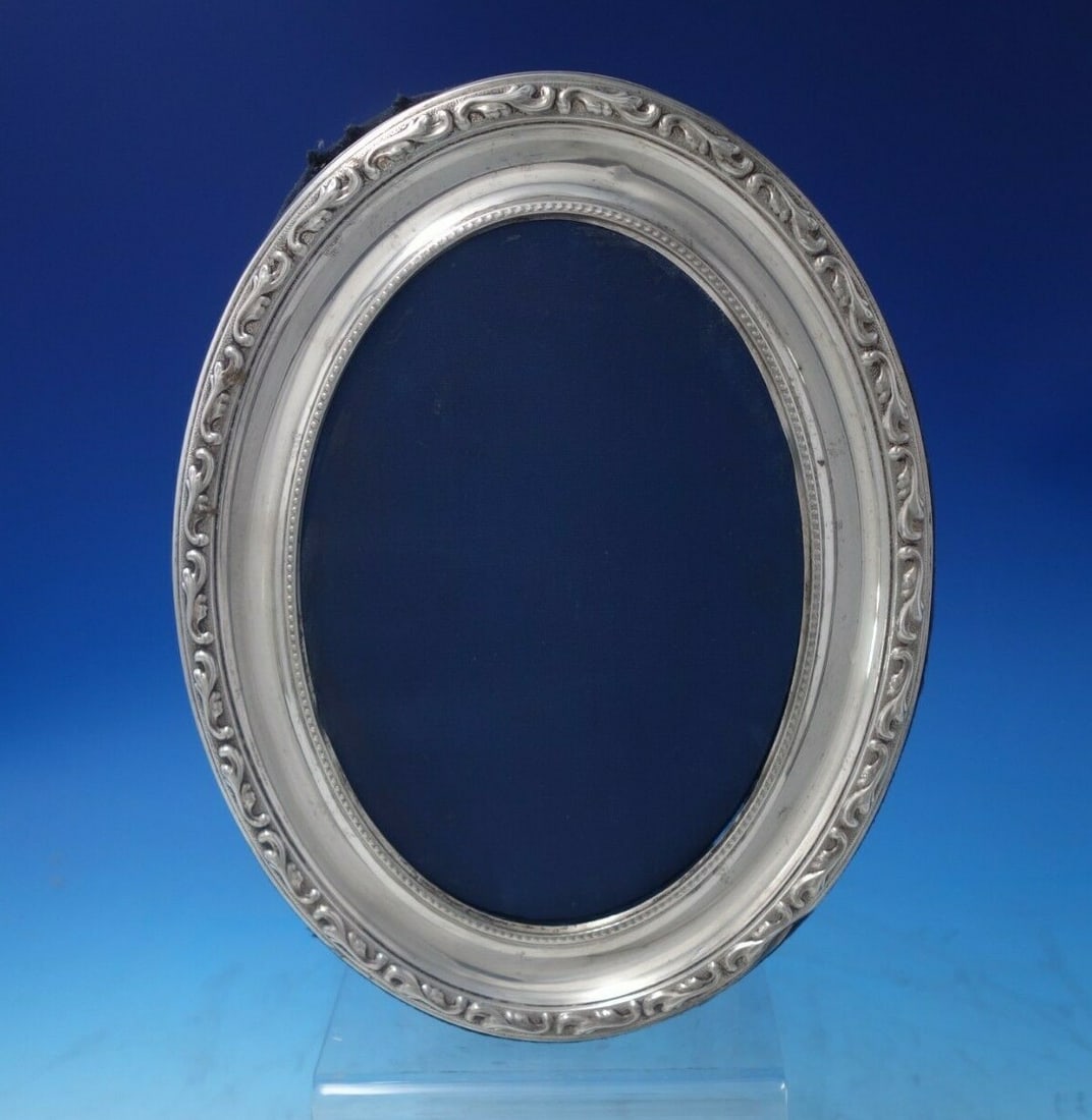 Elegant RC English Sterling Silver Oval Picture Frame 7 x 5 (1 of 6)