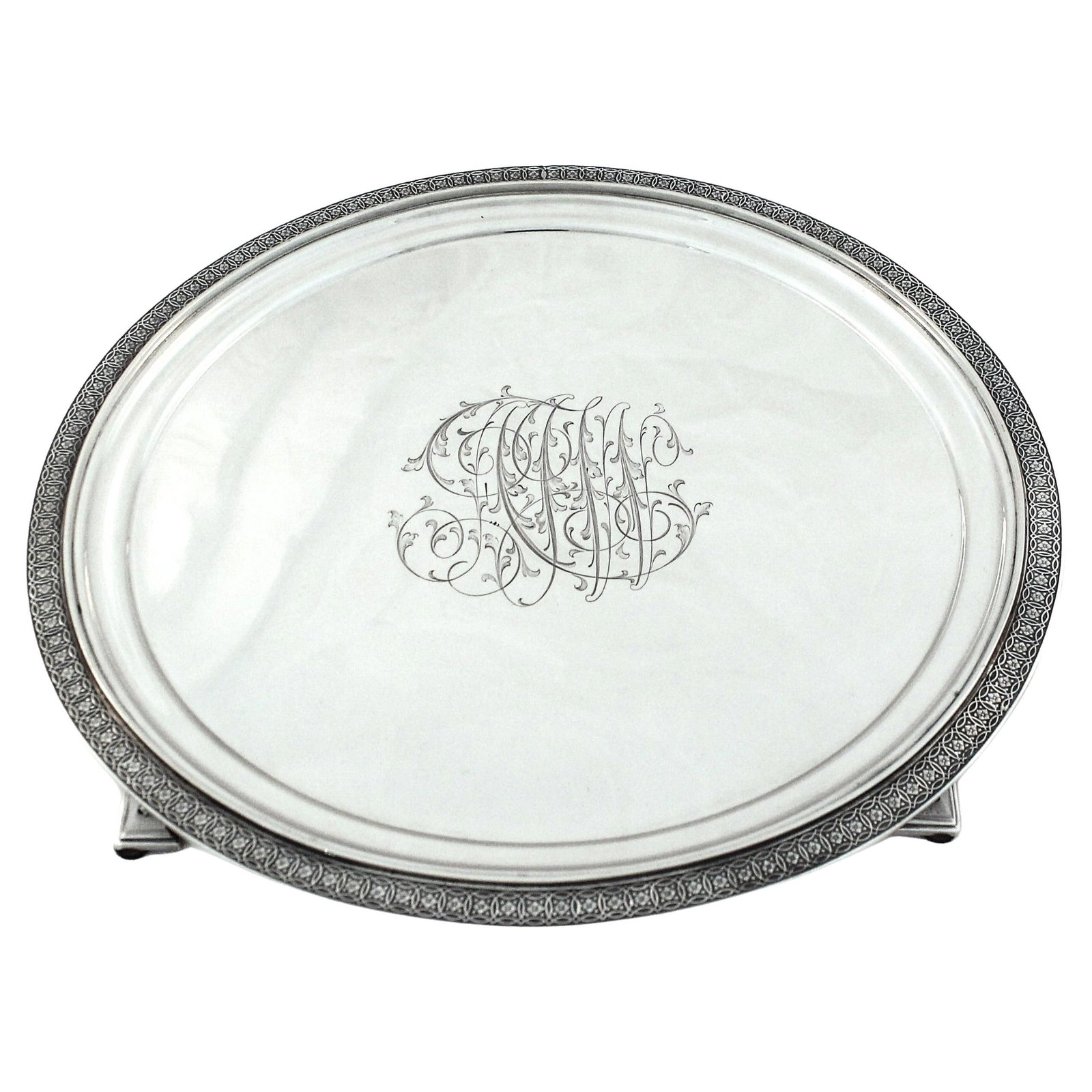Tiffany & Co Sterling Silver Salver Victorian Neoclassical 13 in (1 of 6)