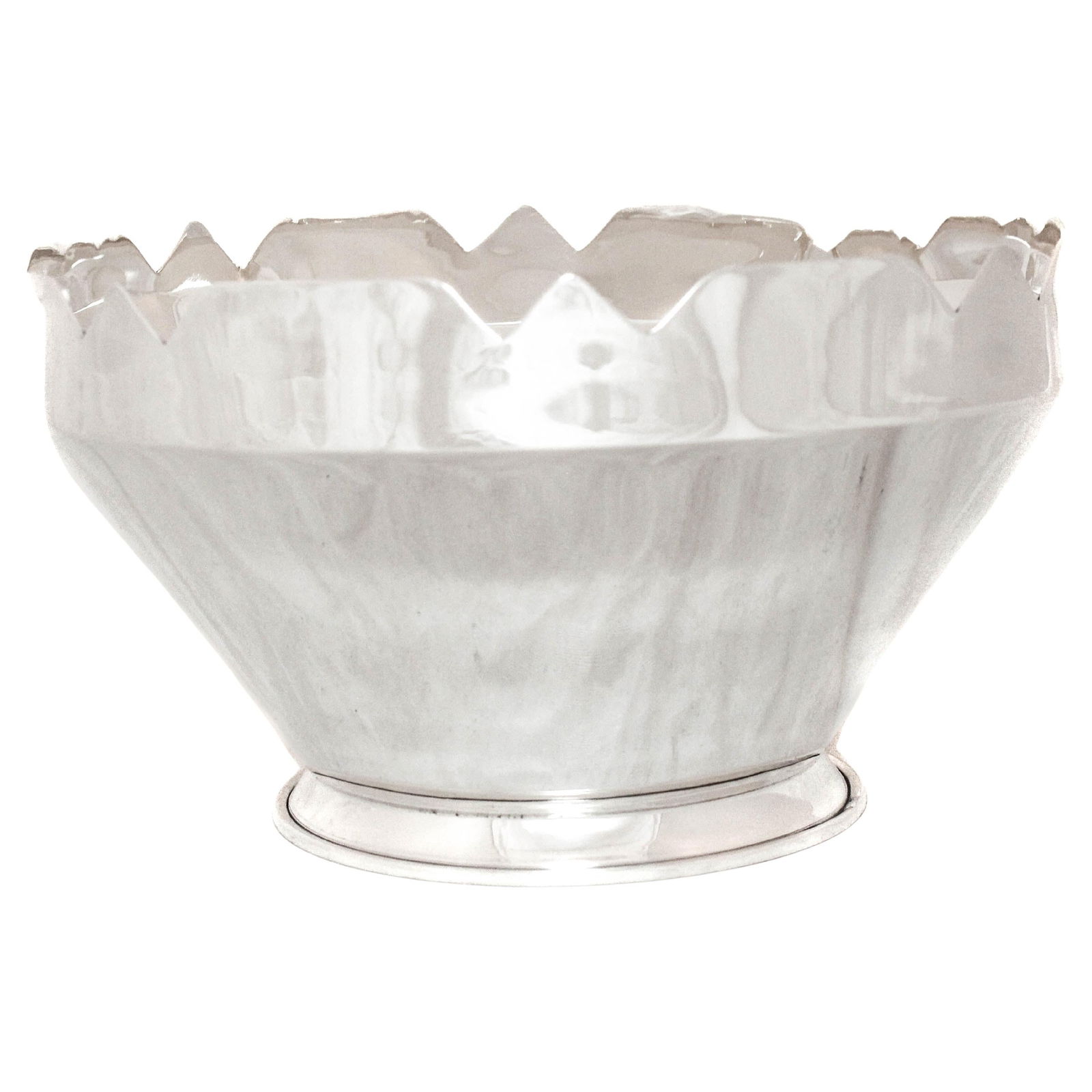 Fred Hirsch Sterling Silver Craftsman Bowl 1908 Unique Scalloped Design (1 of 6)