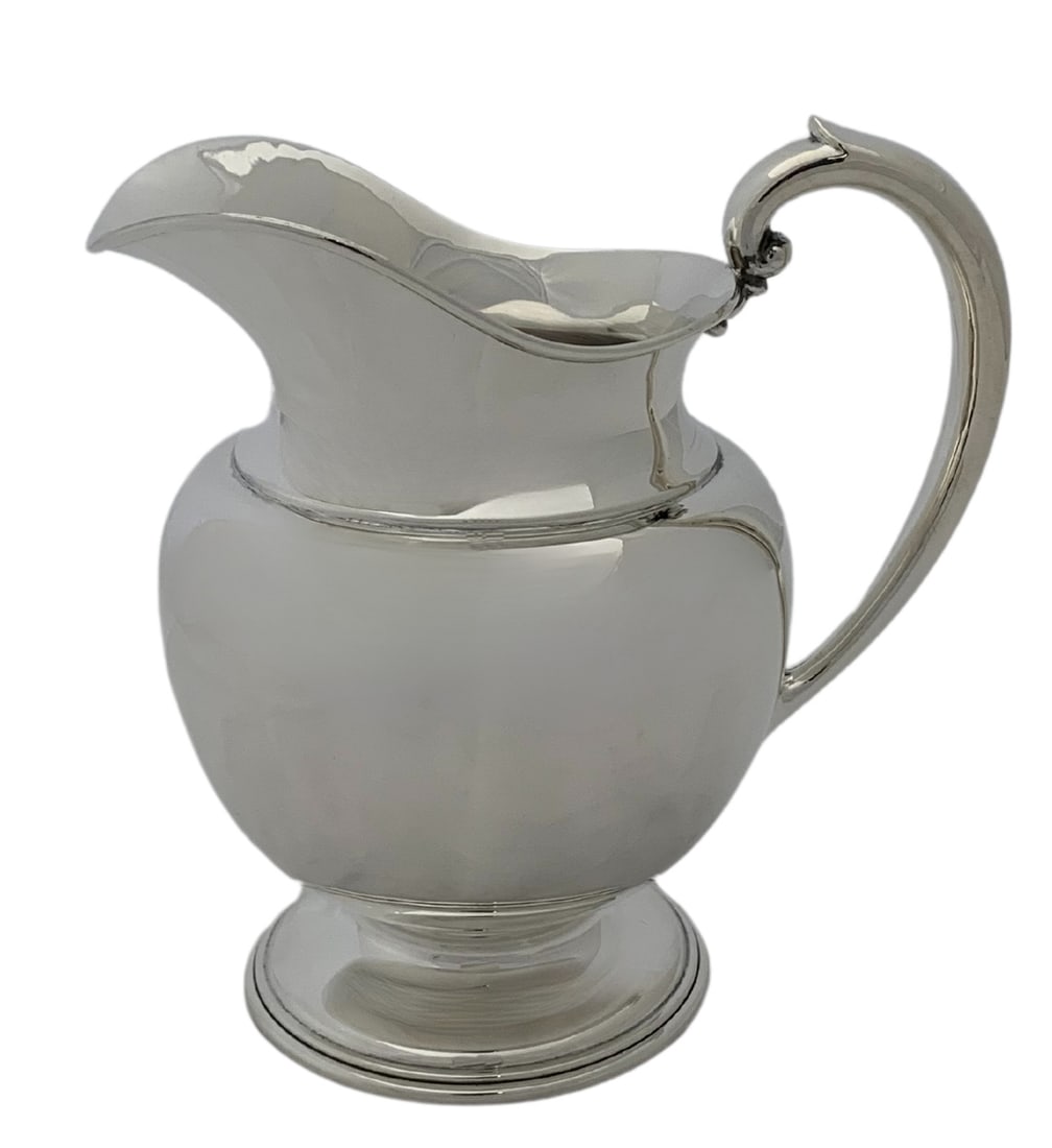 Antique Woodside Sterling Co 925 Silver Handmade Water Pitcher 7.5 Inches (1 of 2)