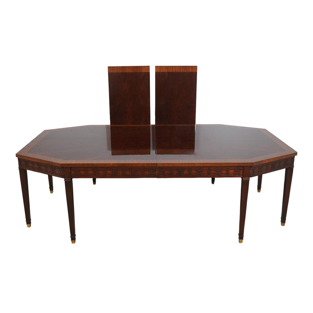 Henredon Chippendale Mahogany Dining Table 54 x 96 with Leaves (1 of 10)