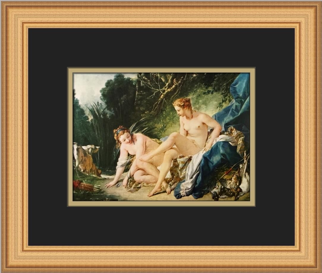 Francois Boucher Diana Leaving Her Bath Custom Framed Art Print: Francois Boucher Diana Leaving Her Bath Custom Framed Art Print Experience the elegance of Francois Boucher's "Diana Leaving Her Bath" with this custom framed print. This stunning piece of art showcas