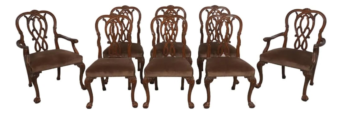 Set of 8 Karges Georgian Clawfoot Dining Chairs Master Works Collection (1 of 10)