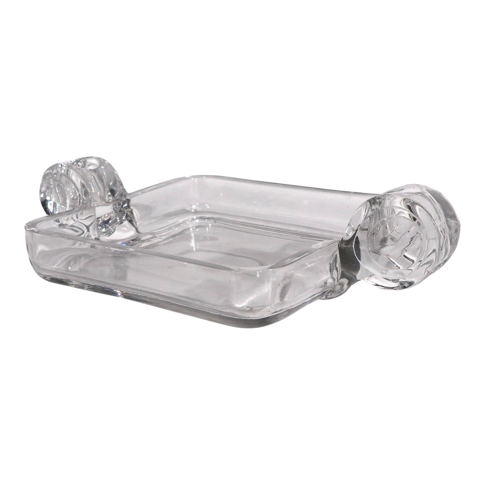 Art Deco Crystal Glass Centerpiece Candle Holder Bowl 1930s-1950s (1 of 8)