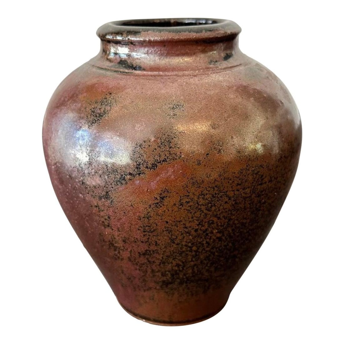 Charming Vintage Boho Ceramic Vase with Earthy Glaze (1 of 6)