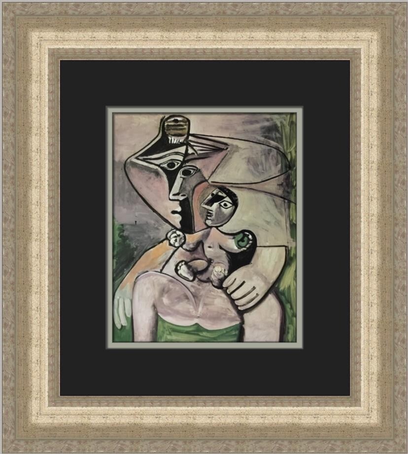 Pablo Picasso Mother and Child Custom Framed Offset Lithograph Art Print (1 of 2)